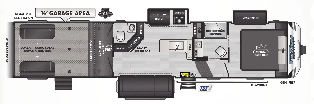 Keystone Impact 367 floor plan