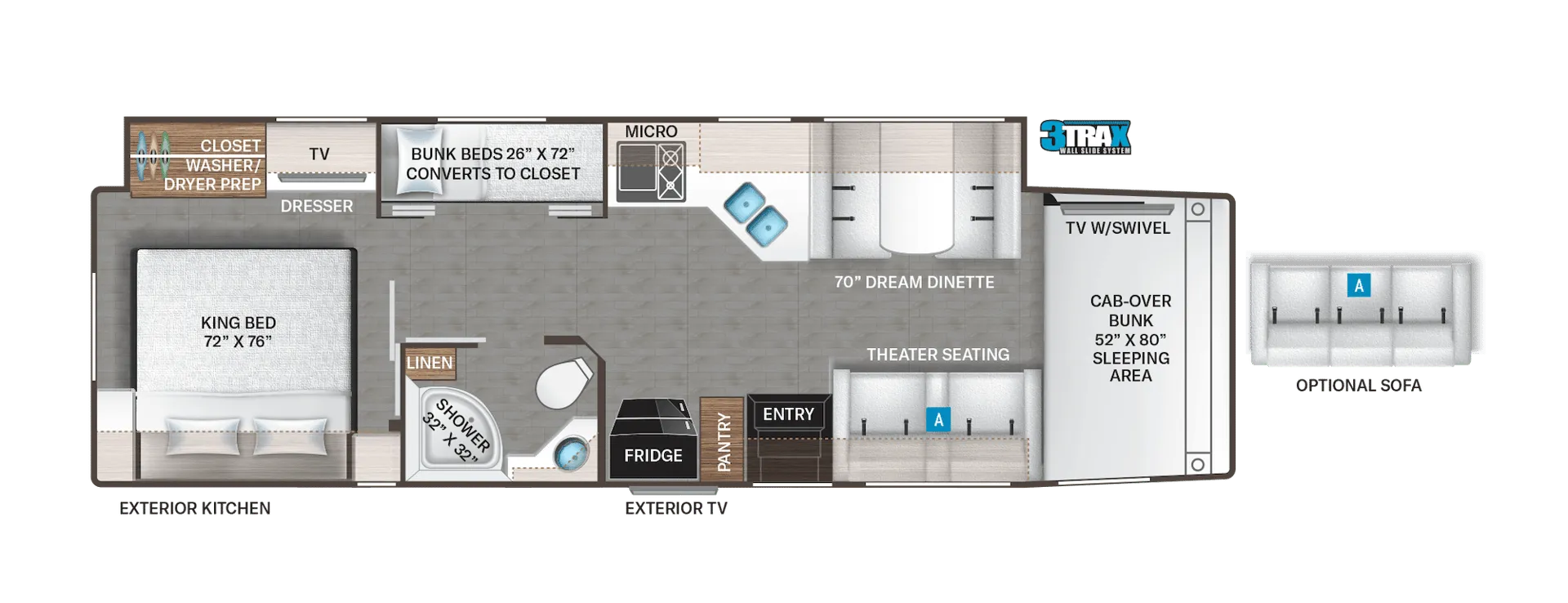 Thor Motor Coach Omni Super C RS36 floor plan