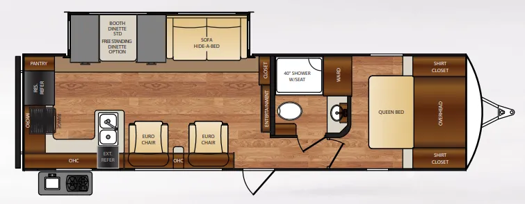 Forest River Wildcat 301RES floor plan