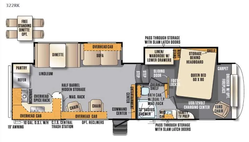 2016 Forest River Wildcat Maxx 322RK floor plan