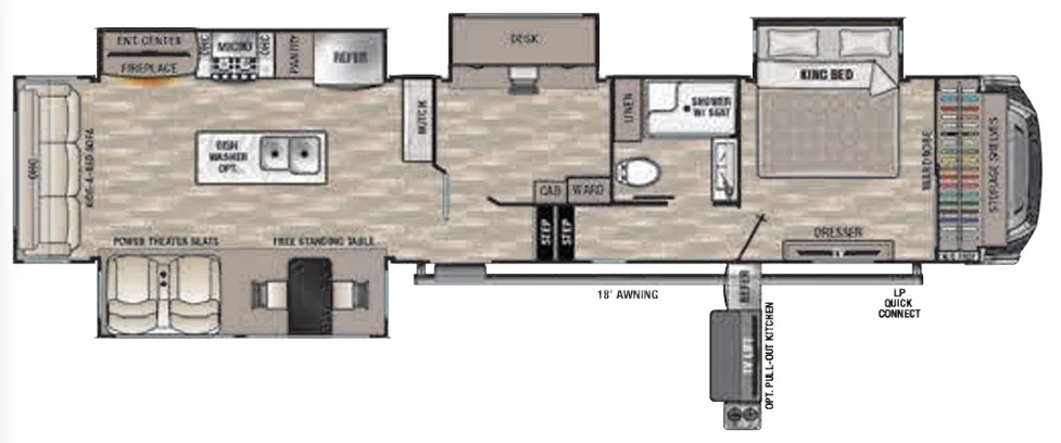 Forest River Cedar Creek 377OF floor plan