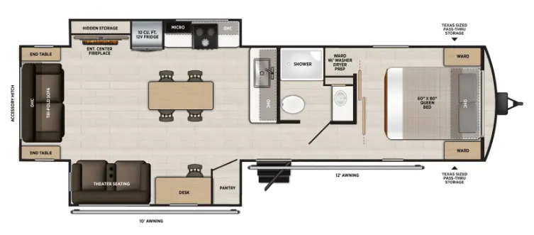 Forest River Salem Hemisphere 275RL floor plan