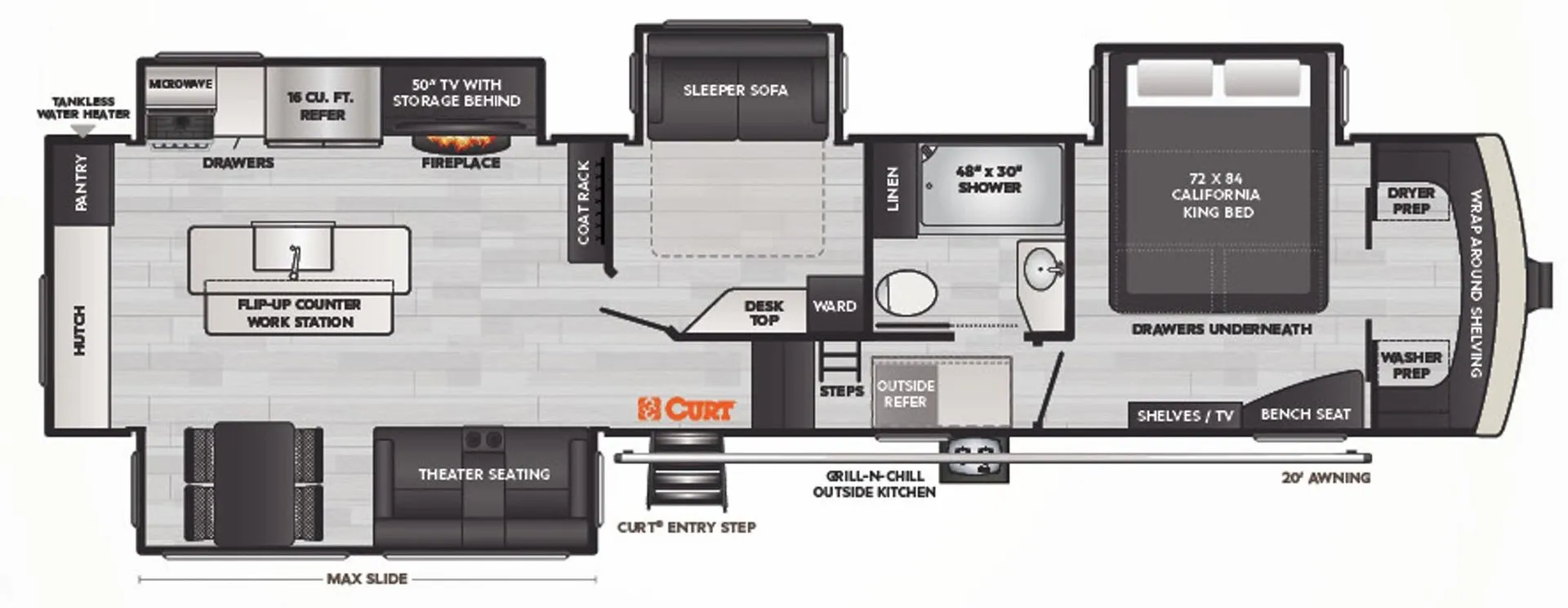 Keystone Arcadia 3910MB floor plan
