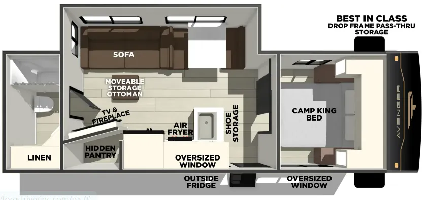 Forest River Avenger 25RBS floor plan