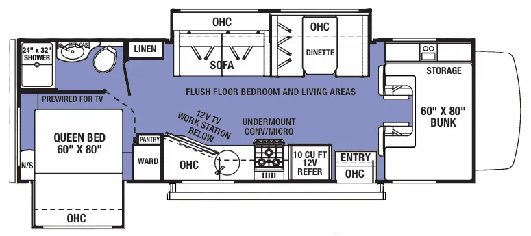Forest River Sunseeker LE 2550DSLE floor plan
