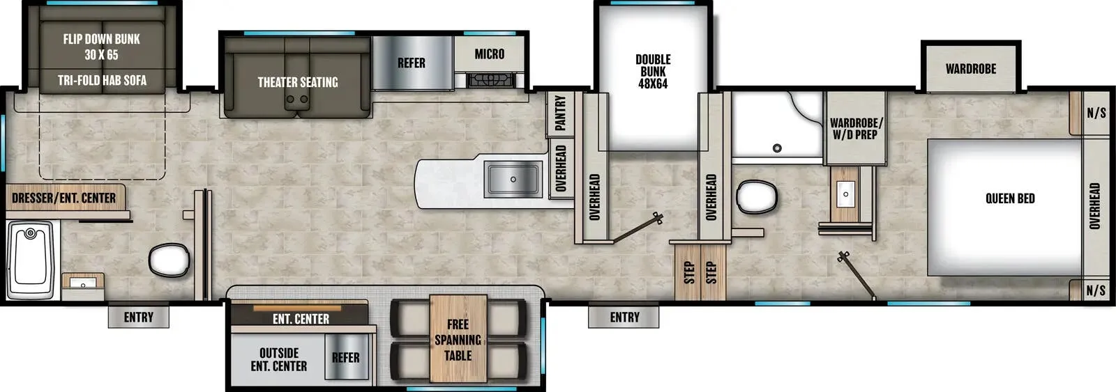Coachmen Chaparral 373MBRB floor plan