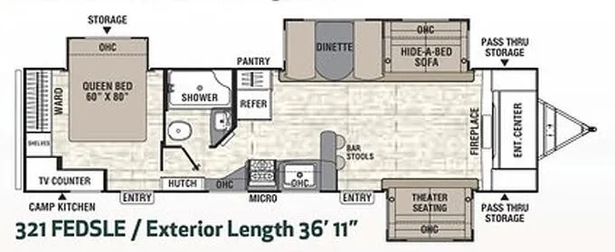 Coachmen Freedom Express Maple Leaf Edition 321 FEDSLE floor plan