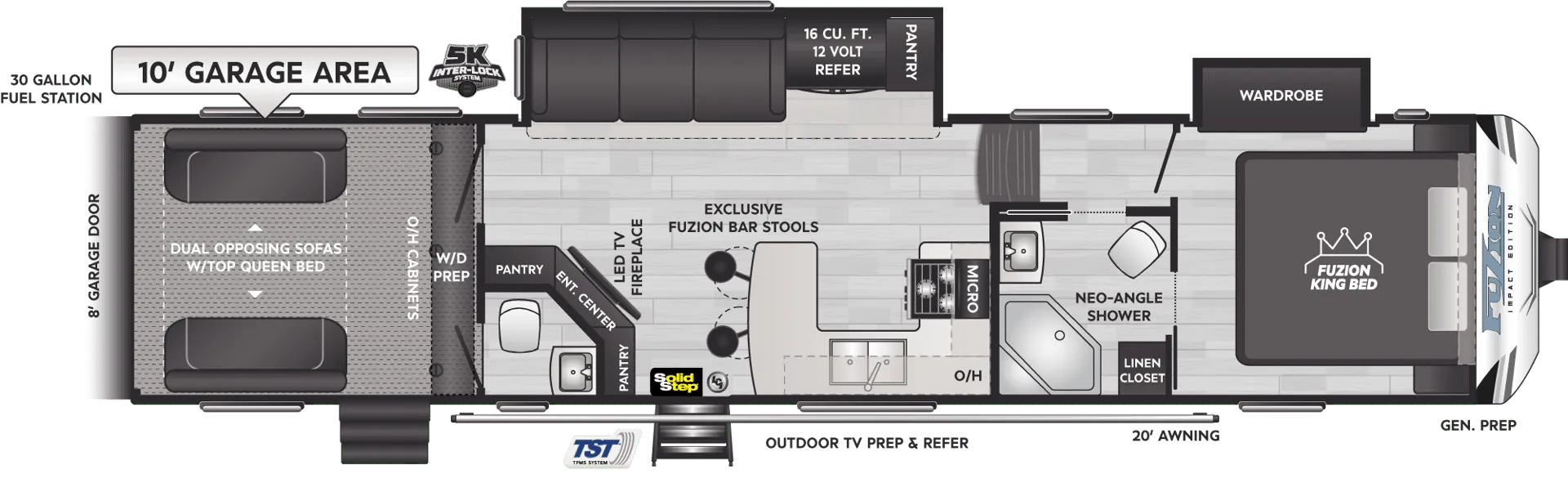 Keystone Fuzion Impact Edition 359 floor plan