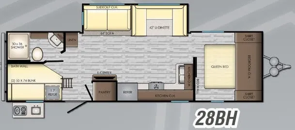 CrossRoads Volante 28BH floor plan