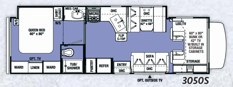 Forest River Sunseeker 3050S floor plan