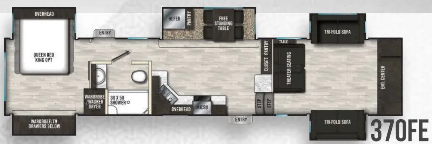 2020 Shasta Phoenix 370FE floor plan