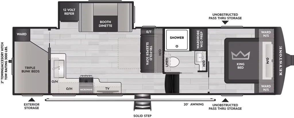 2027 Keystone Cougar Sport 2700BH floor plan