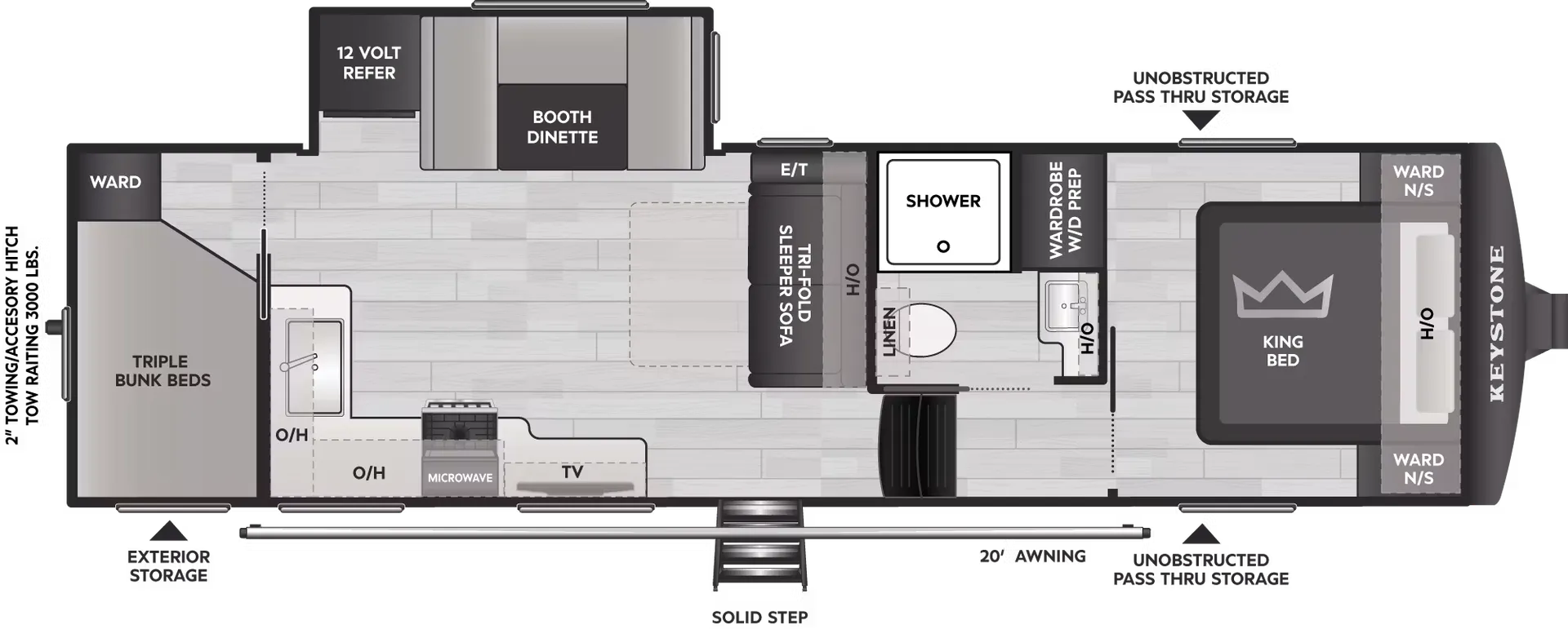 2027 Keystone Cougar Sport 2700BH - Floor plan