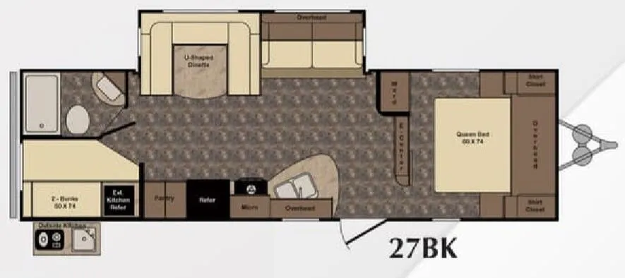 CrossRoads Zinger 27BK floor plan