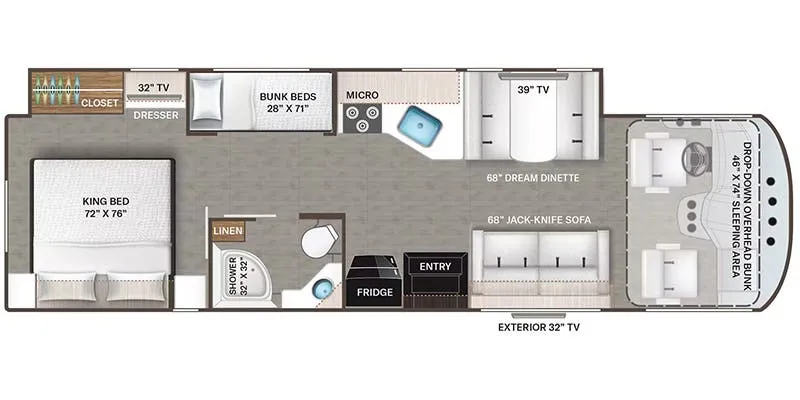 2023 Thor Motor Coach A.C.E 32B floor plan