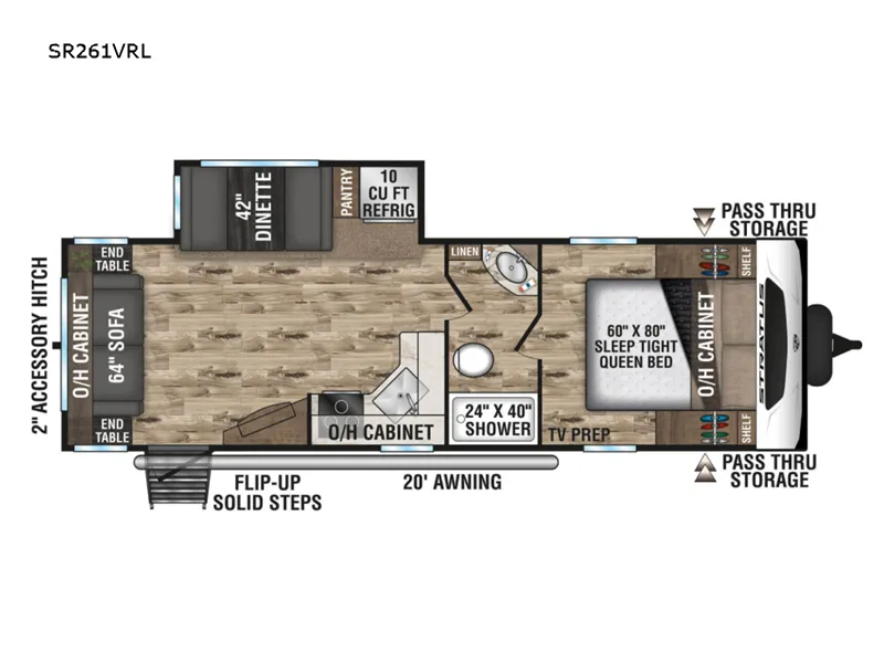 2022 Venture RV Stratus SR261VRL - Floor plan