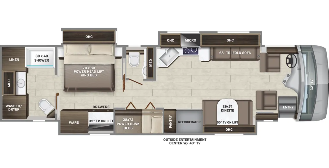 Entegra Coach Reatta XL 39BH floor plan