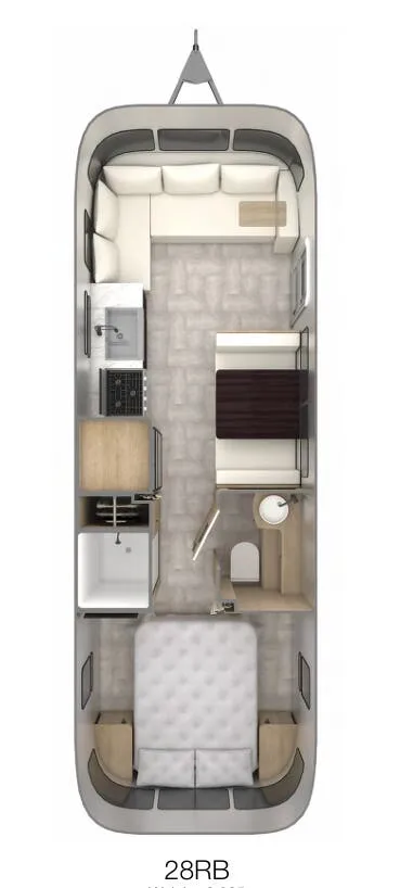 Airstream Pottery Barn 28RB floor plan