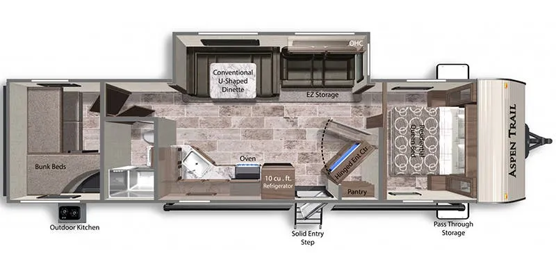 Dutchmen Aspen Trail 3280BHS floor plan