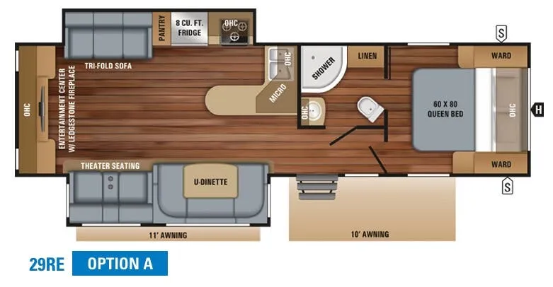 Jayco White Hawk 29RE floor plan