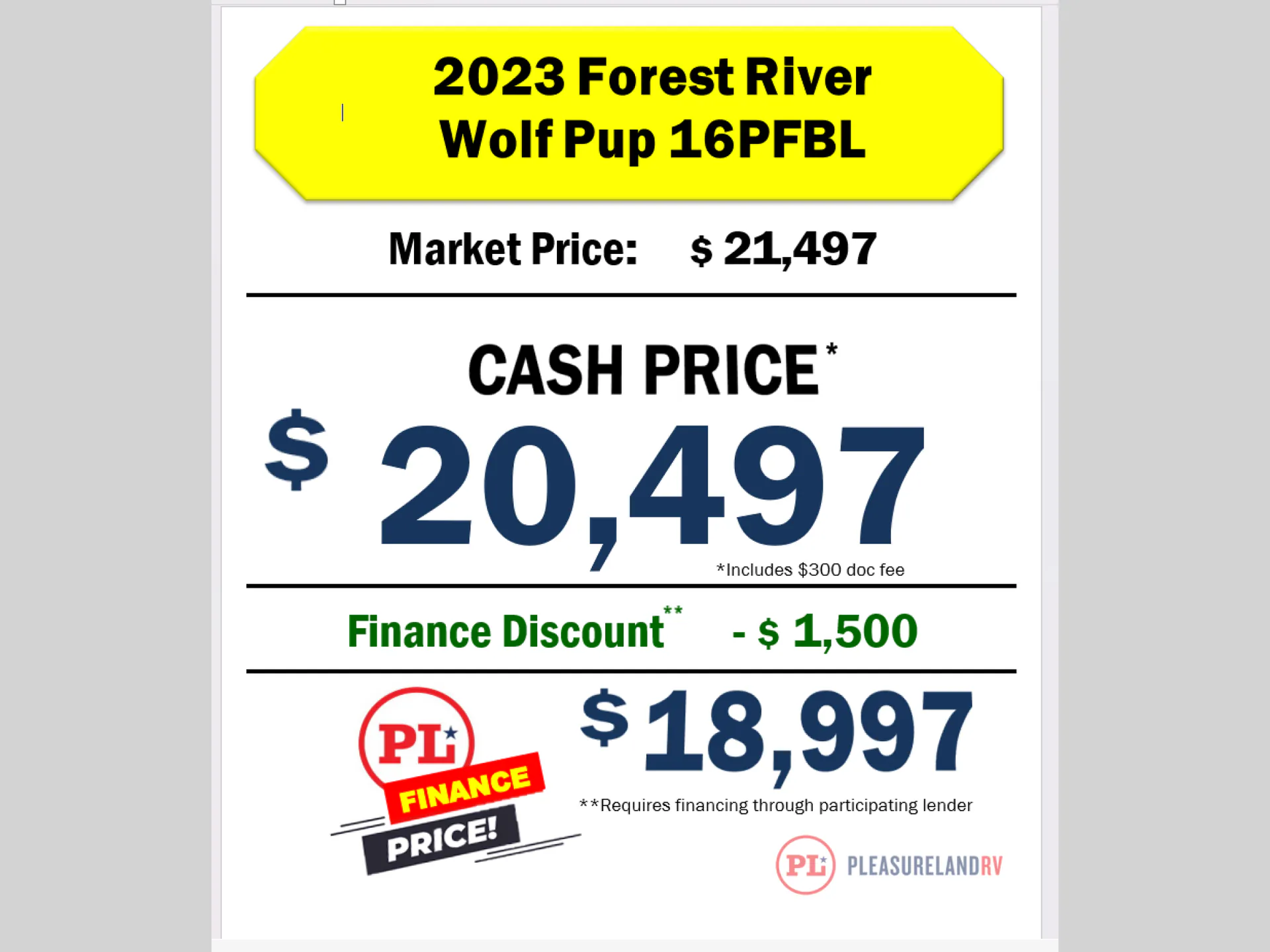 2023 Forest River Cherokee Wolf Pup Black Label 16PFBL - Photo 2