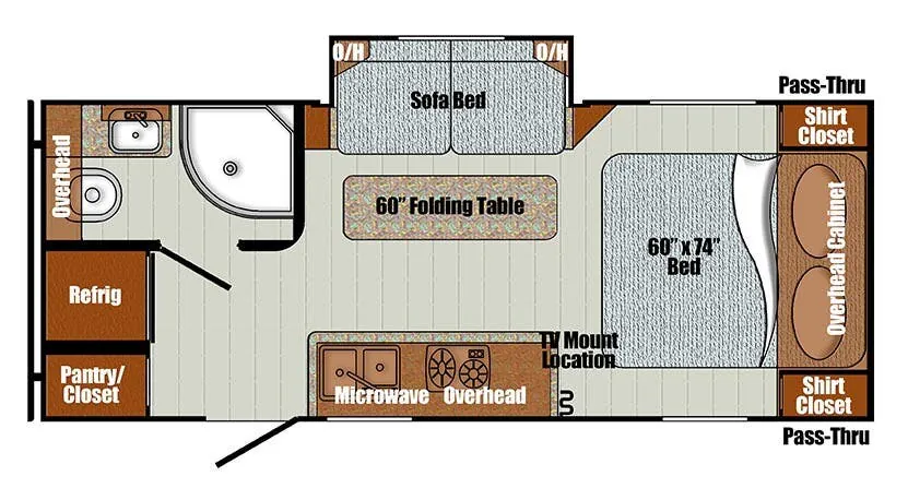 Gulf Stream Vista Cruiser 19CSK floor plan