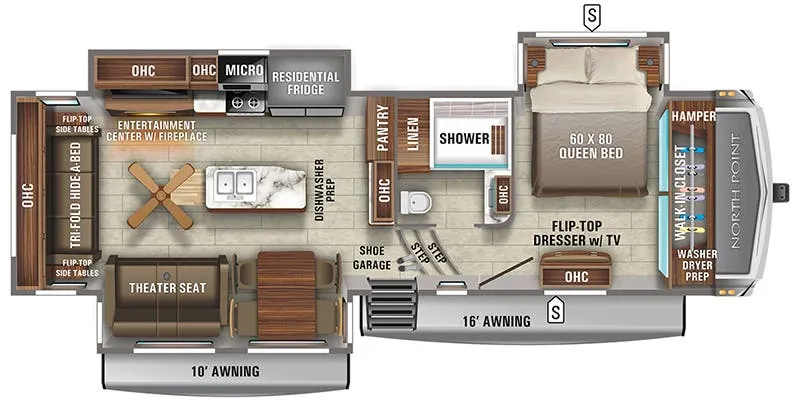 Jayco North Point 310RLTS floor plan