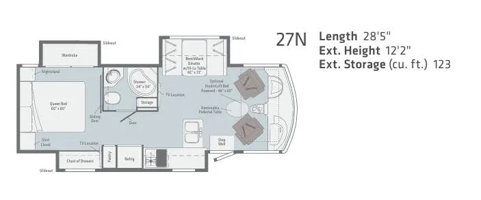 Winnebago Adventurer 27N floor plan