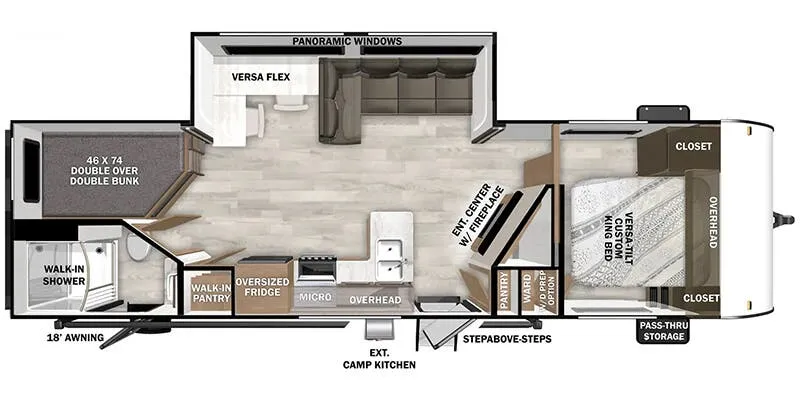 2025 Forest River Wildwood 26DBUD - Floor plan