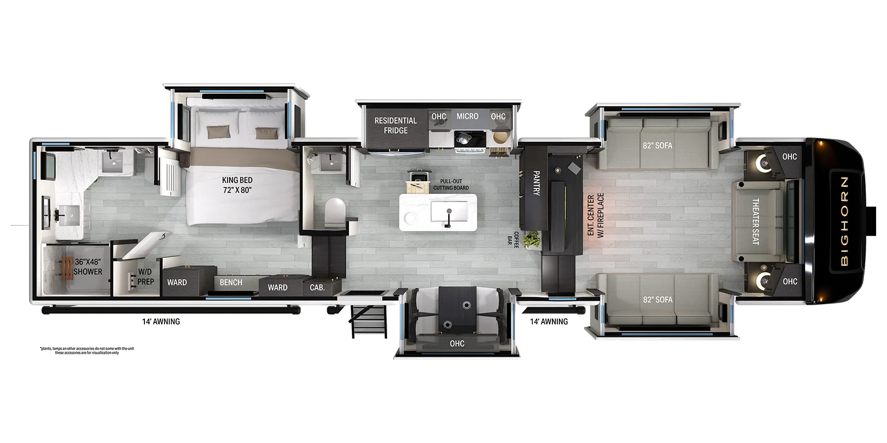 Heartland Bighorn 39FL floor plan