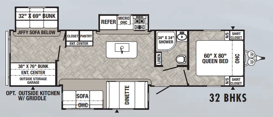 Palomino Puma 32BHKS floor plan