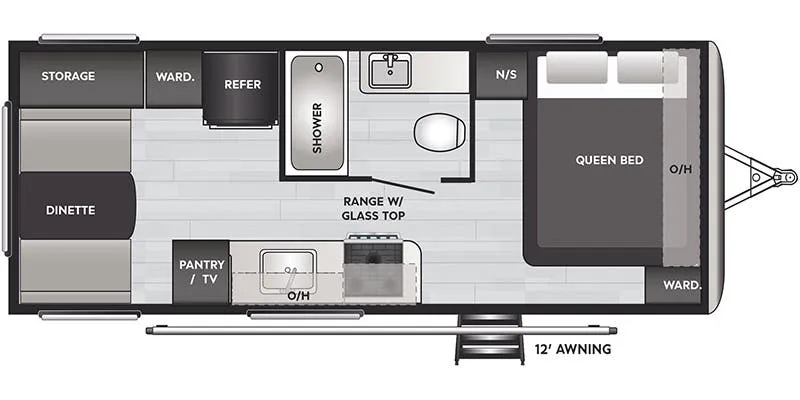 2021 Keystone Springdale 179QBWE - Floor plan