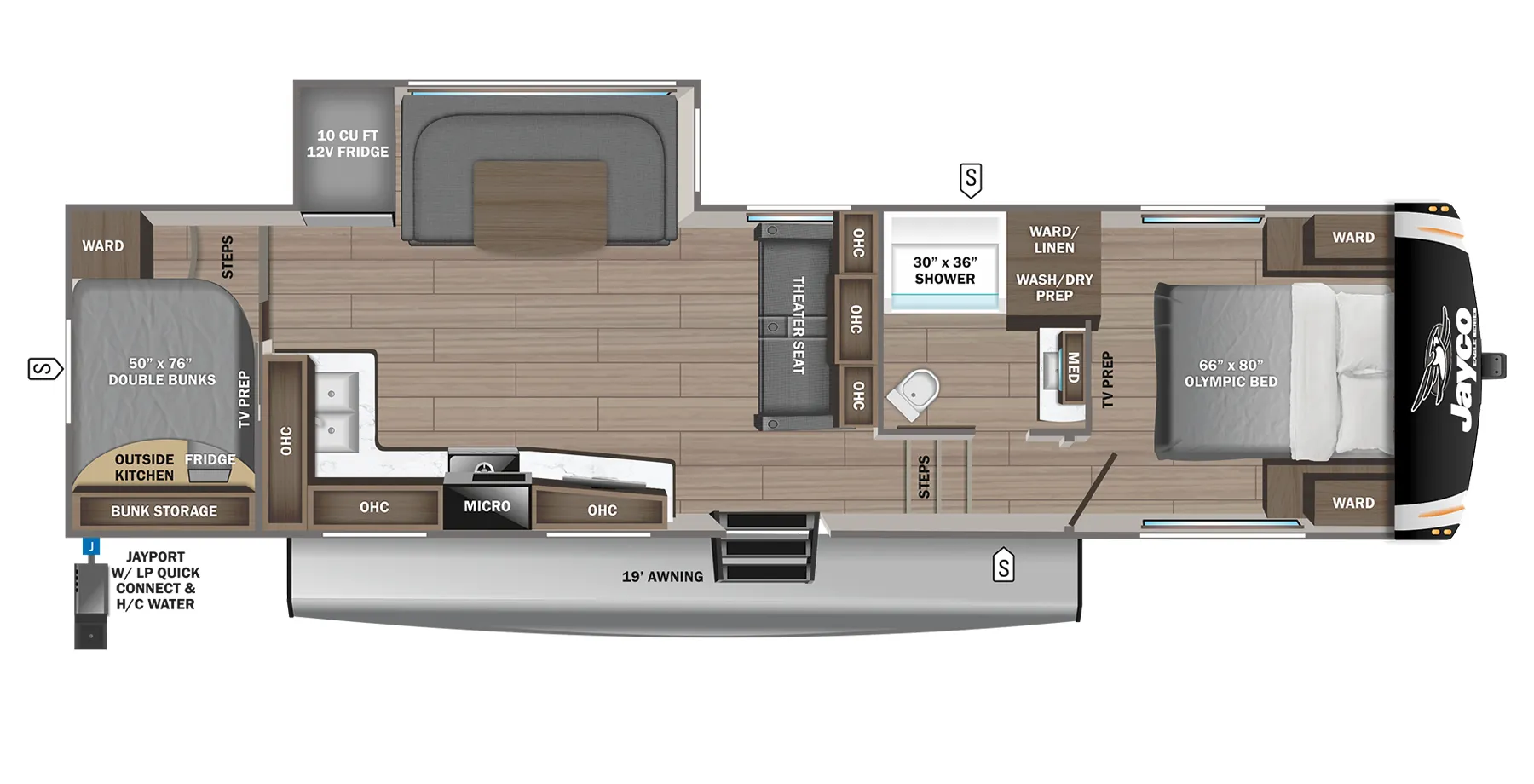 Jayco Eagle HT 29DDB floor plan
