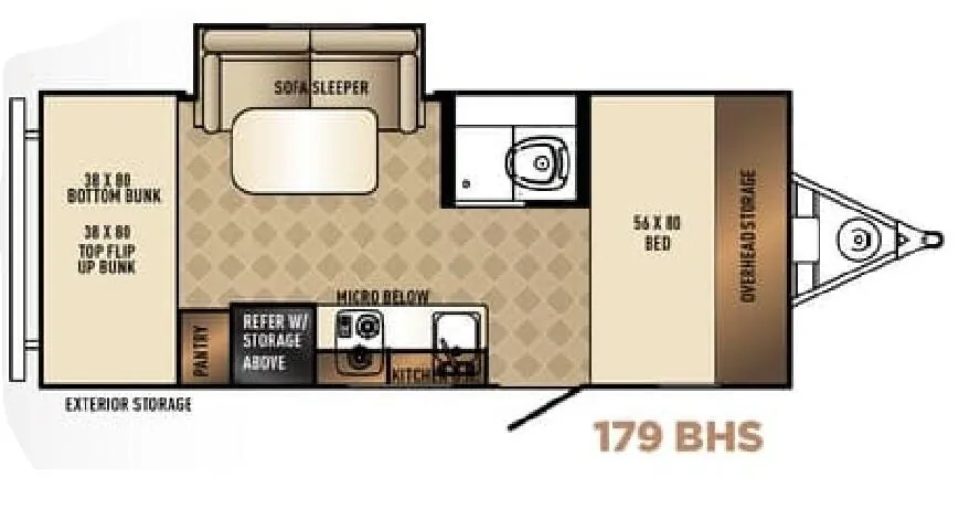 Palomino PaloMini 179 BHS floor plan