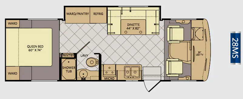 Fleetwood Storm 28MS floor plan