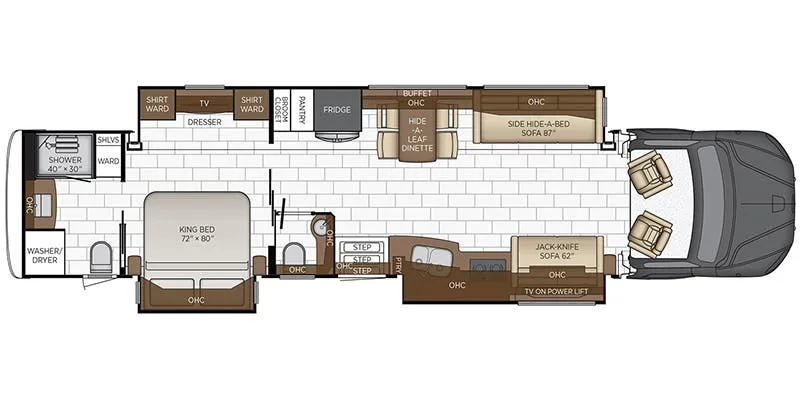2024 Newmar Supreme Aire 4530 - Floor plan