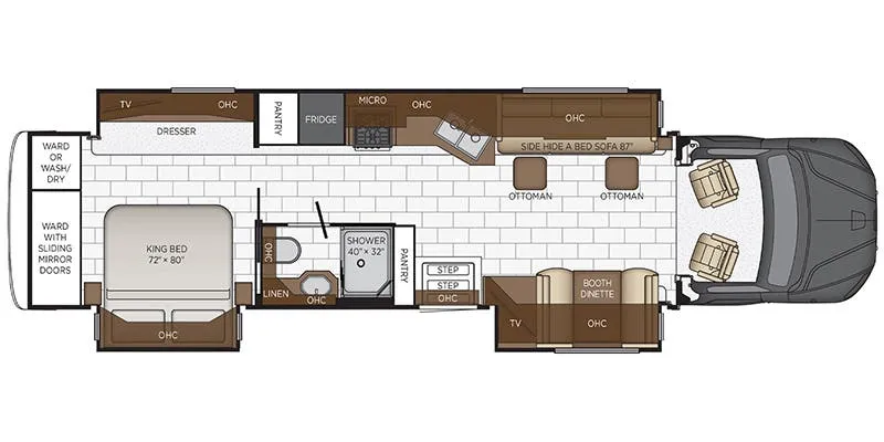 Newmar Super Star 4061 floor plan