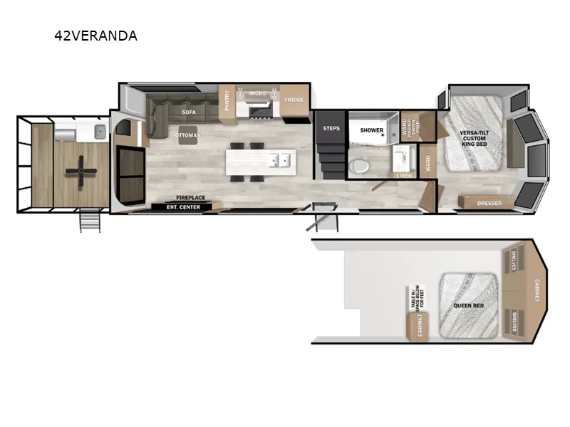 2025 Forest River Salem Grand Villa 42VERANDA - Floor plan