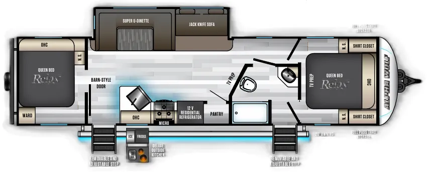 Forest River Cherokee Alpha Wolf 29DQ-L floor plan