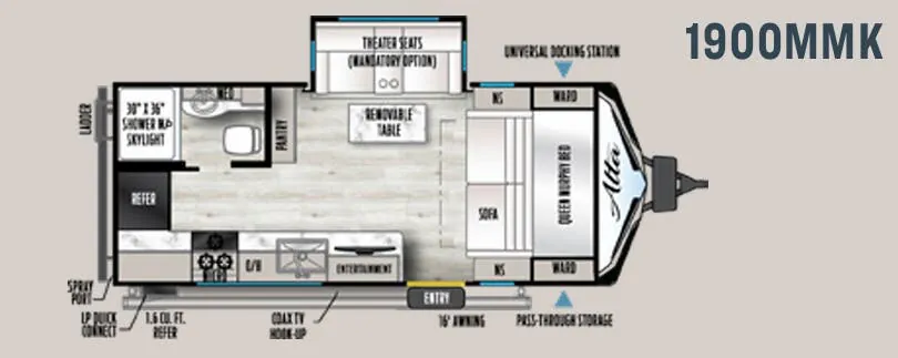 East to West Alta 1900MMK floor plan