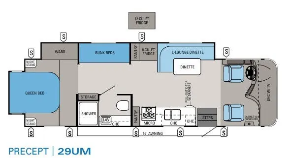 Jayco Precept 29UM floor plan