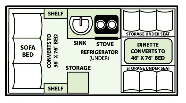 Aliner Ranger 12 Base floor plan