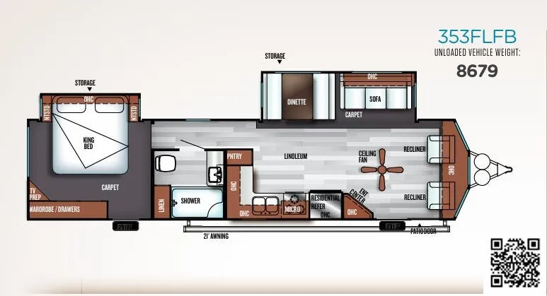 Forest River Salem Villa 353FLFB floor plan