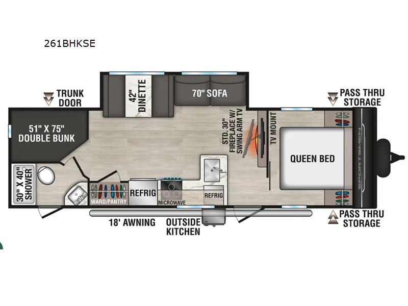 2026 K-Z Sportsmen SE 261BHKSE - Floor plan