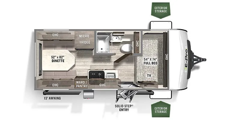 Forest River Flagstaff E-Pro E19RD floor plan