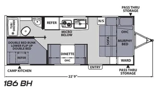 Coachmen Apex Nano 186BH floor plan