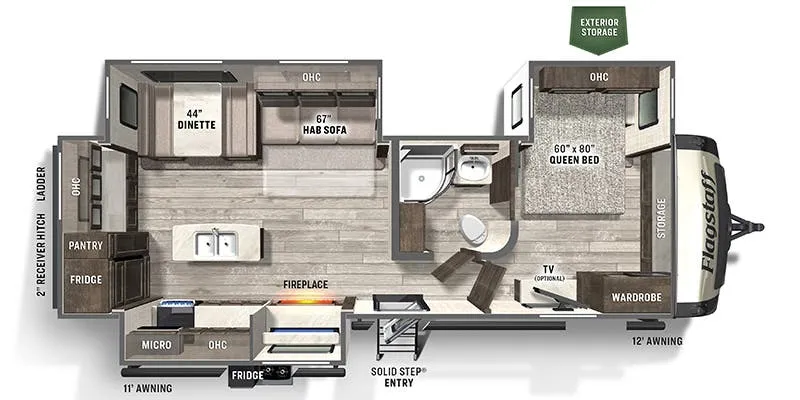 Forest River Flagstaff Super Lite 27FBIK floor plan