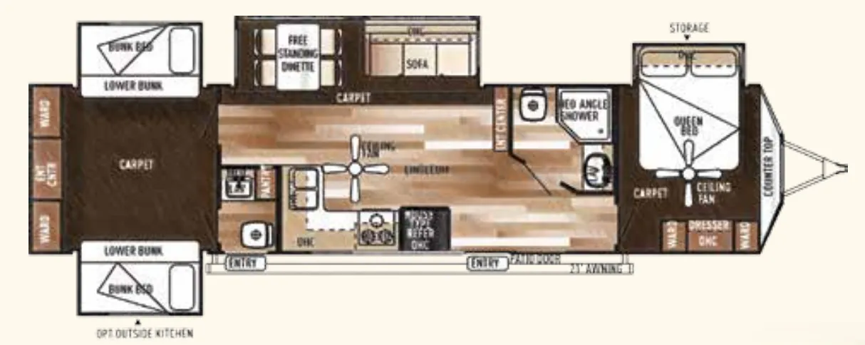 Forest River Salem Villa Estate 404X4 floor plan