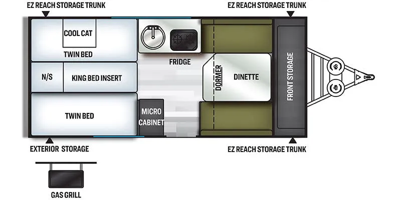 Forest River Rockwood Hard Side A213HWOR floor plan