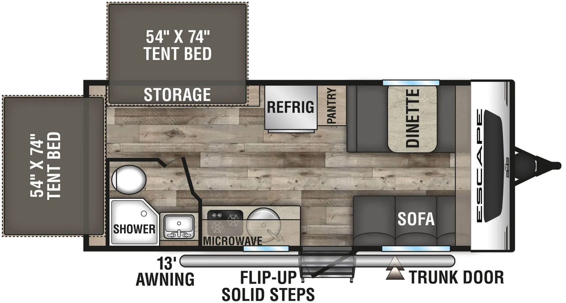 K-Z Escape E180RBT floor plan